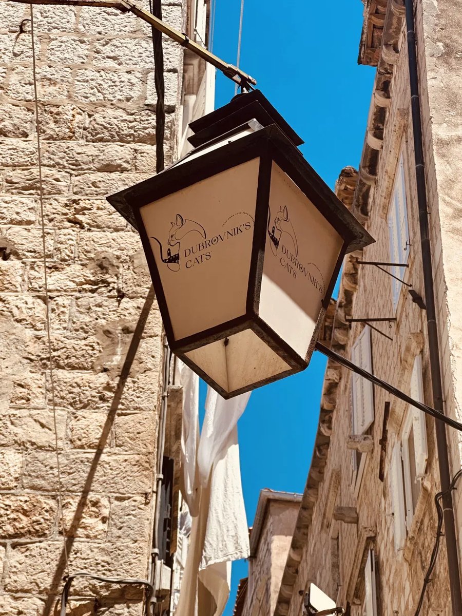 Lantern in a Dubrovnik alley