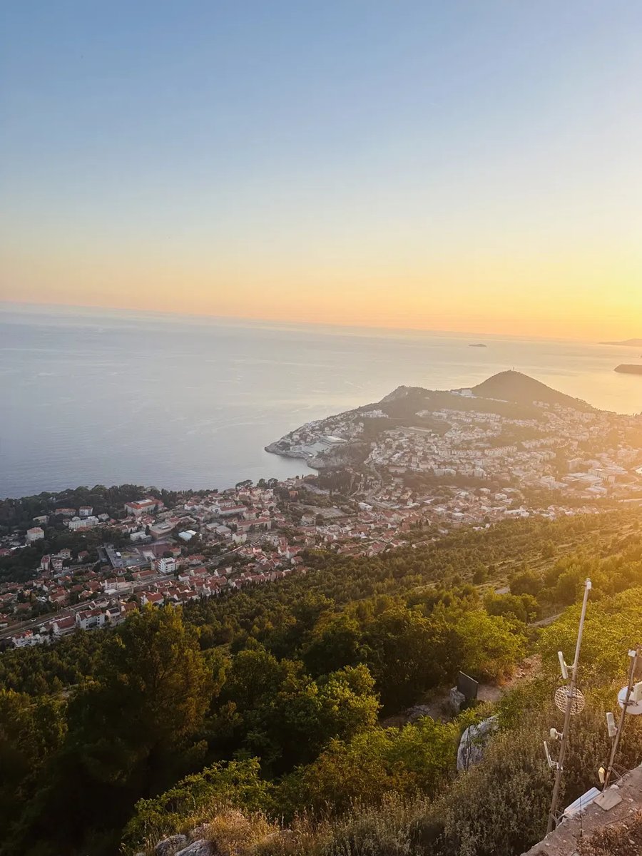 Sunset over Dubrovnik from the Srđ cable car summit