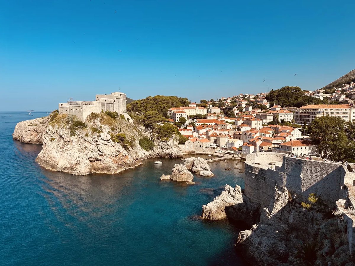 View of Lokrum island from Dubrovnik's city walls