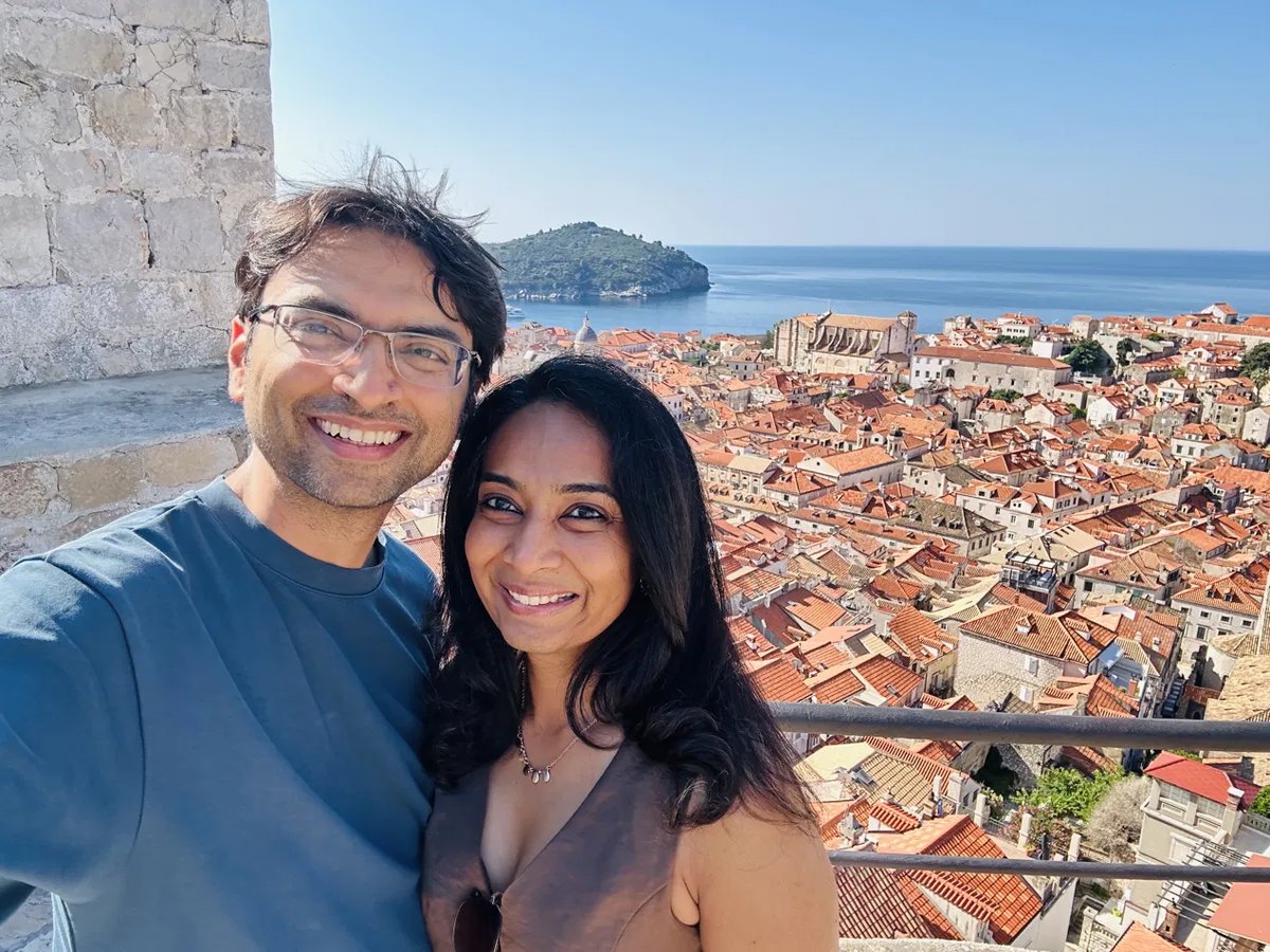 Selfie with Soam on the city walls overlooking the harbor