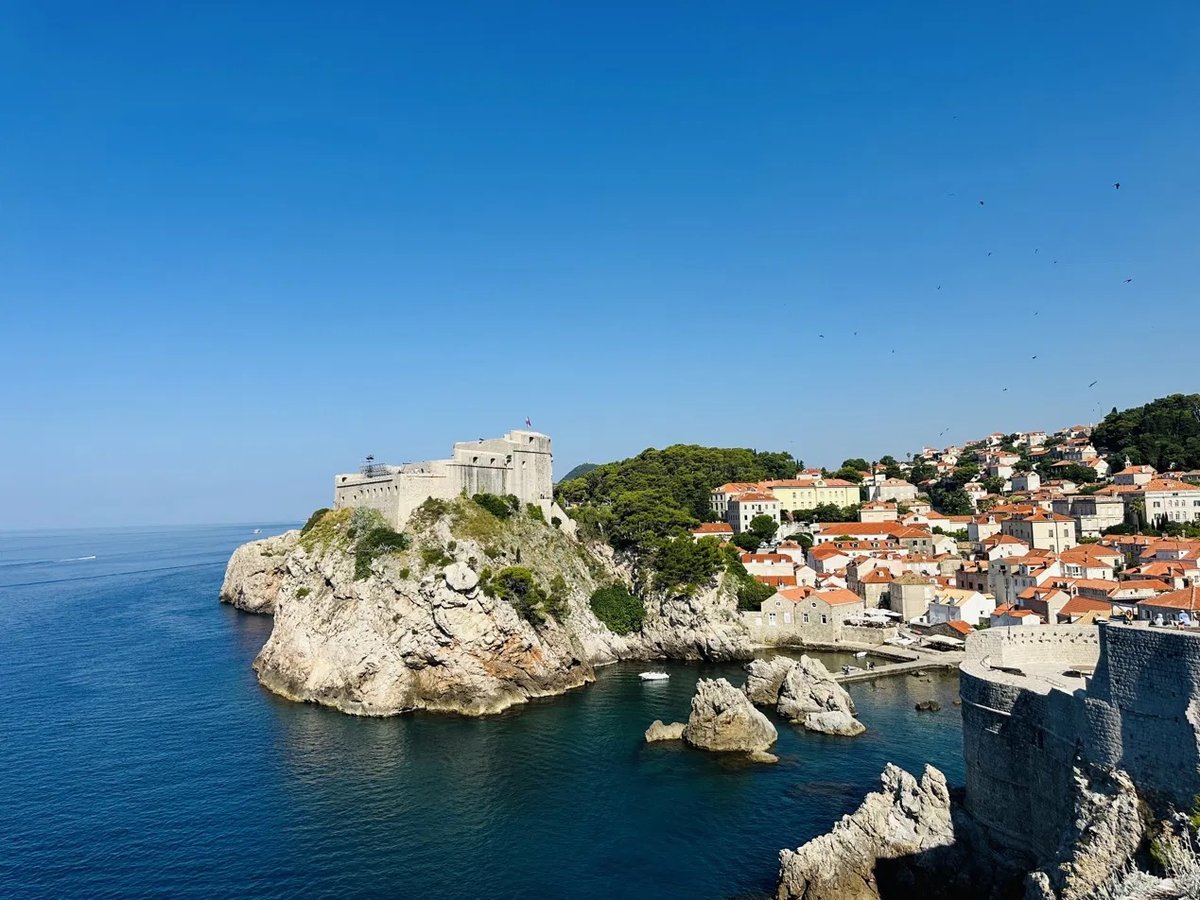 Fort Lovrijenac perched on the rocks above Dubrovnik