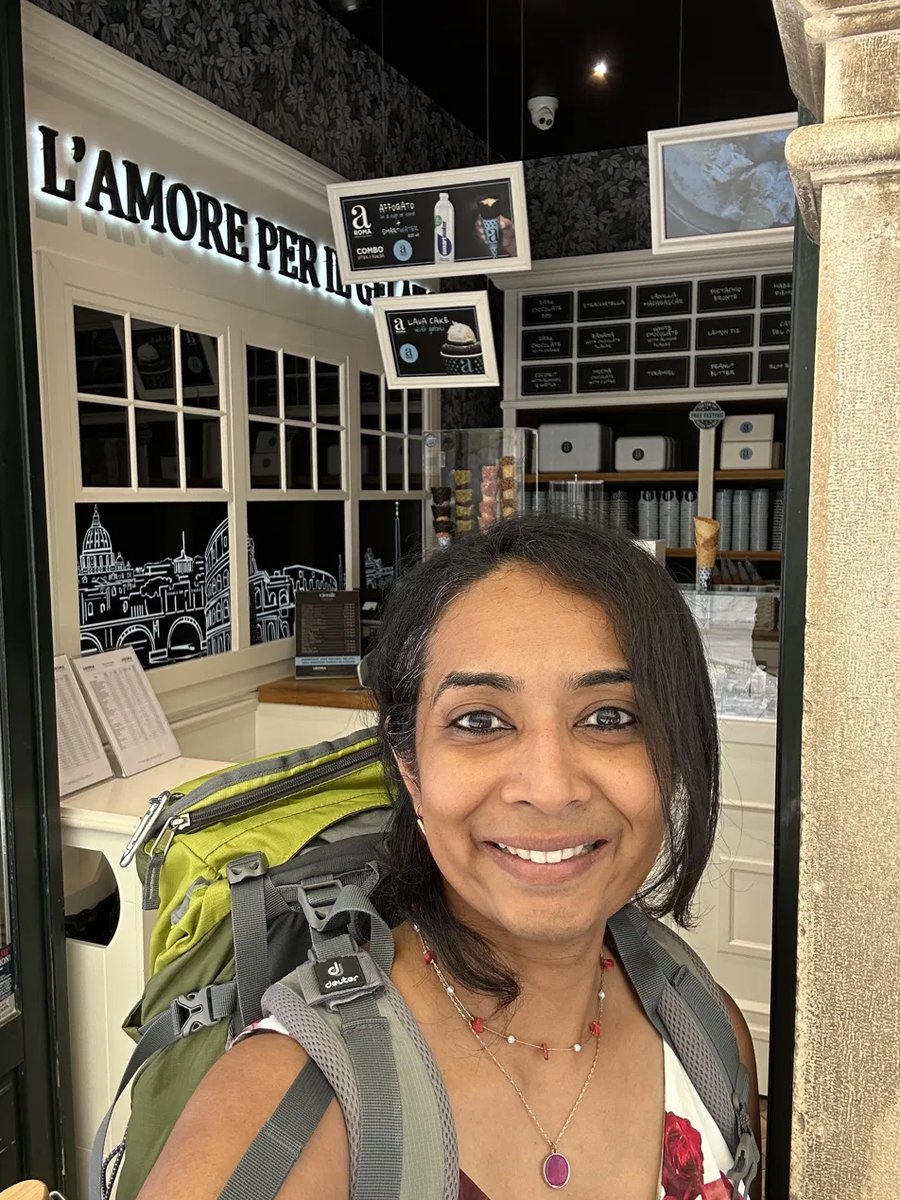 Selfie at Amore gelato shop in Dubrovnik
