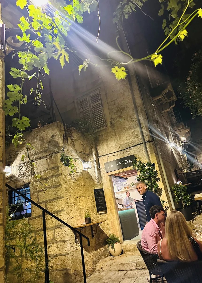 Korčula Old Town alley at night