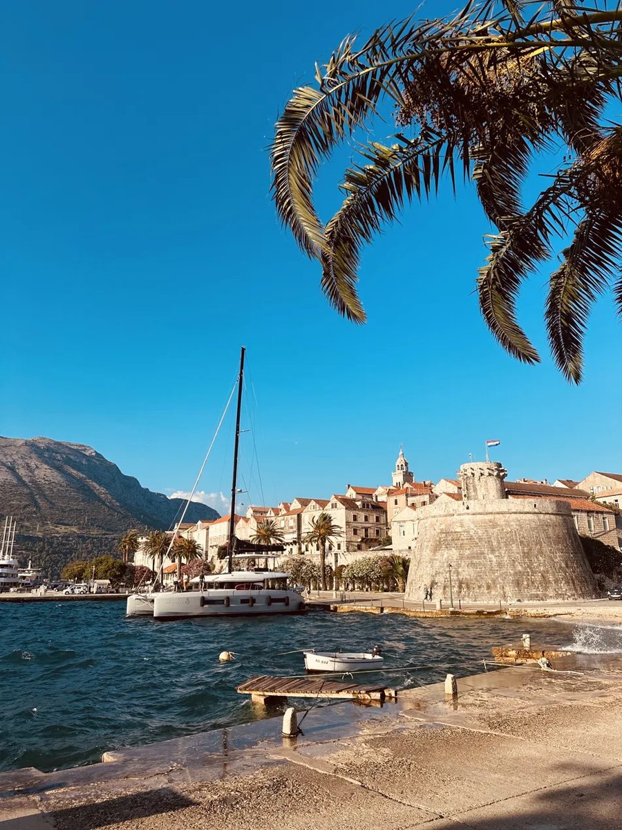 Old Town harbor view from the beach
