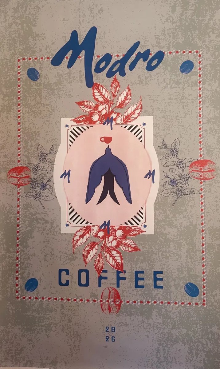 Modro Coffee branded sign in Korčula