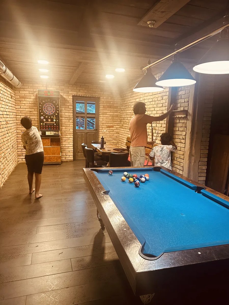 Pool and table tennis back at the Airbnb