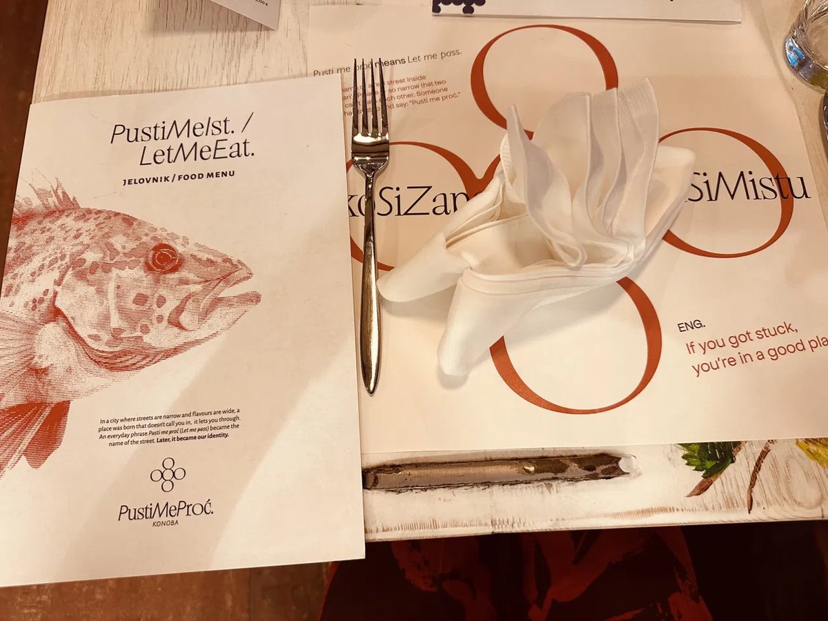Pusti Me Proć menu in Split