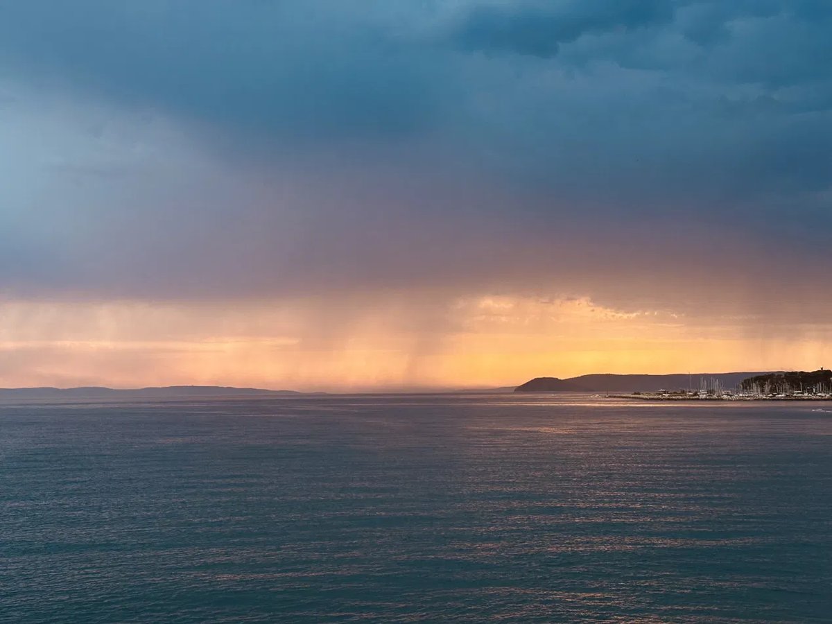 Moody storm sky over the Adriatic near Split